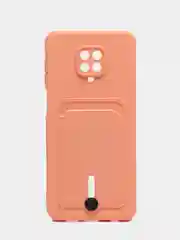 Пастельно-коралловый силиконовый чехол Xiaomi Redmi Note 9S, Note 9 Pro (Сяоми Нот 9С, Нот 9 Про), прозрачный