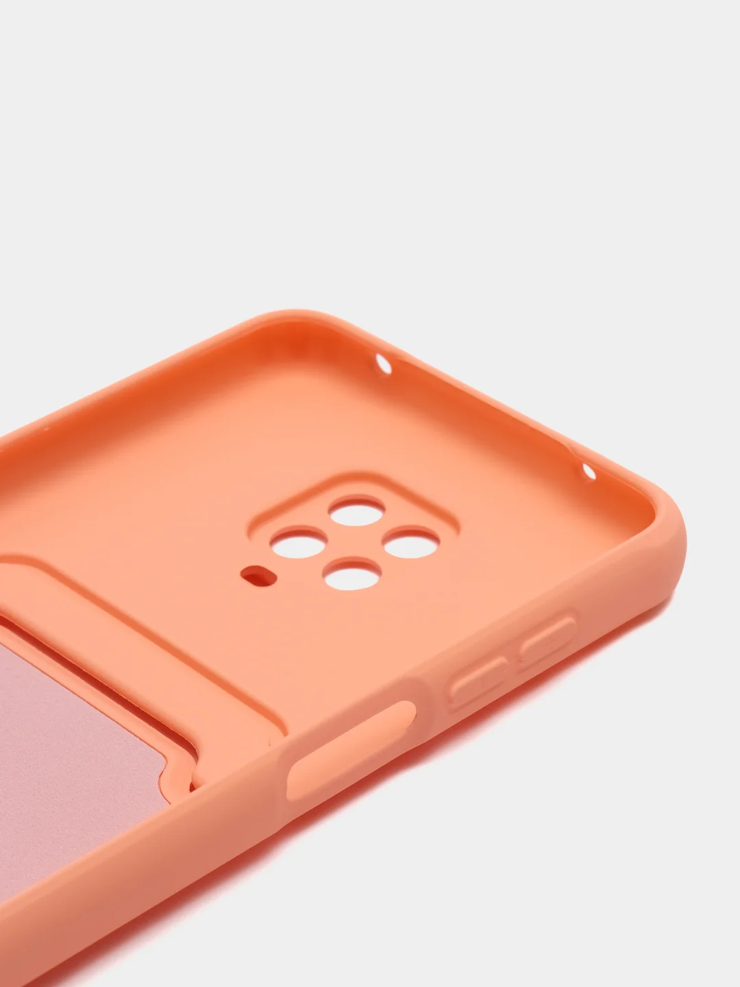 Пастельно-коралловый силиконовый чехол Xiaomi Redmi Note 9S, Note 9 Pro (Сяоми Нот 9С, Нот 9 Про), прозрачный