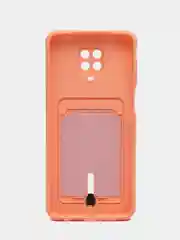 Пастельно-коралловый силиконовый чехол Xiaomi Redmi Note 9S, Note 9 Pro (Сяоми Нот 9С, Нот 9 Про), прозрачный