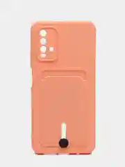 Пастельно-коралловый чехол силиконовый для Xiaomi Redmi 9T (Редми 9Т), с защитой камеры