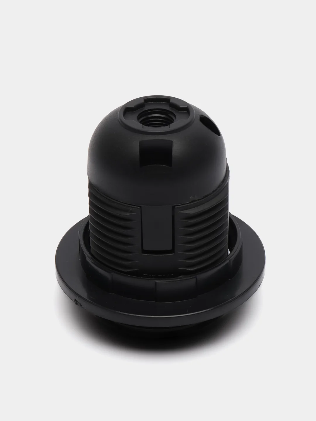 Черный патрон с прижимным кольцом IP20 Ecola