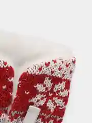 Алый новогодний чехол-мешок для бутылки