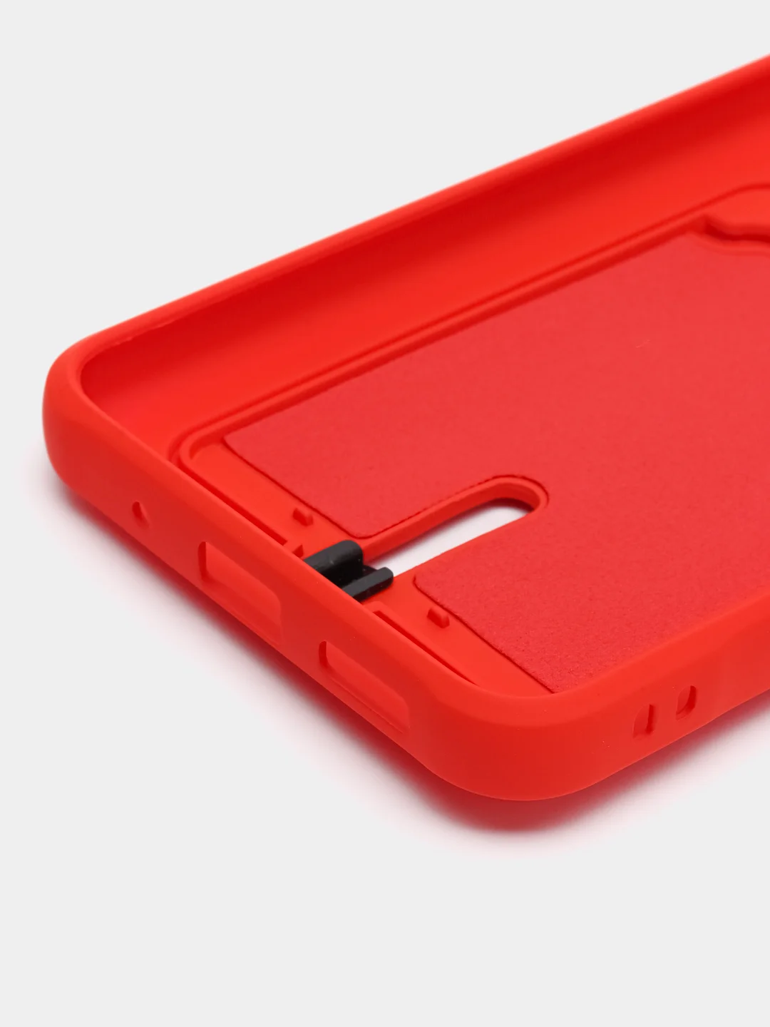 Красный силиконовый чехол для Xiaomi Redmi 12C (Сяоми Редми 12С), прозрачный