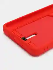 Красный силиконовый чехол для Xiaomi Redmi 12C (Сяоми Редми 12С), прозрачный
