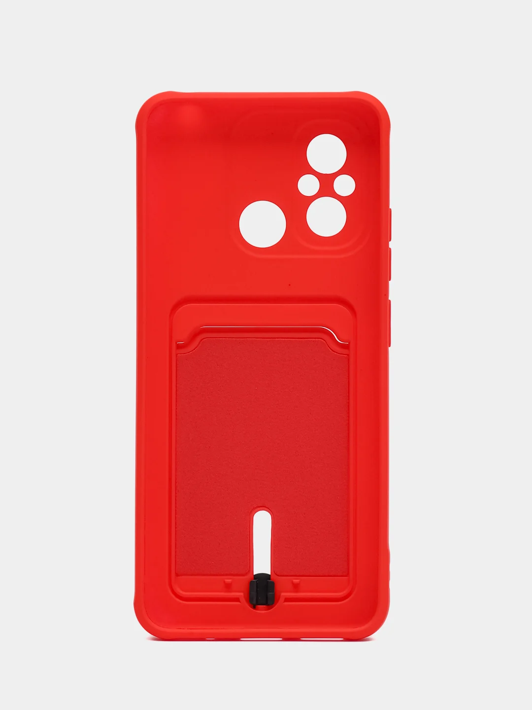 Красный силиконовый чехол для Xiaomi Redmi 12C (Сяоми Редми 12С), прозрачный