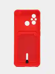Красный силиконовый чехол для Xiaomi Redmi 12C (Сяоми Редми 12С), прозрачный