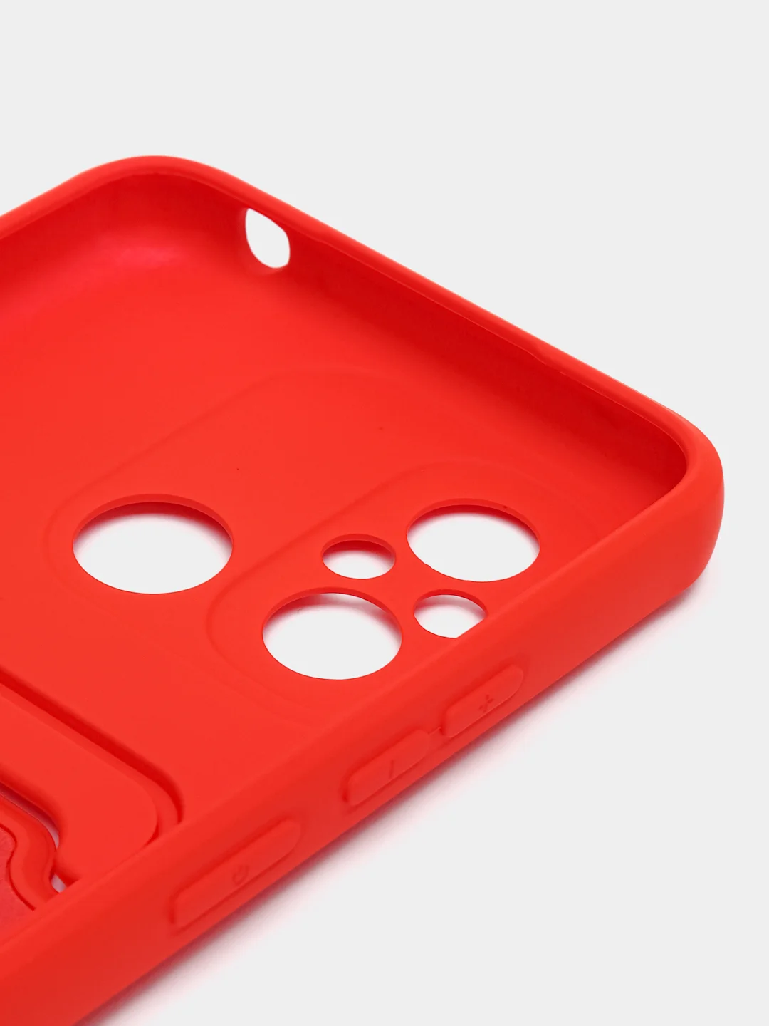 Красный силиконовый чехол для Xiaomi Redmi 12C (Сяоми Редми 12С), прозрачный