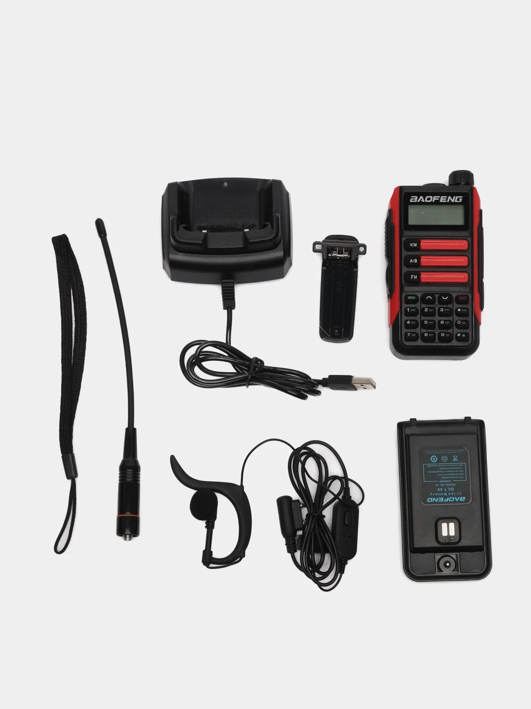 Красный рация Baofeng UV-16 Pro радиостанция портативная с зарядкой от usb Tupe-C