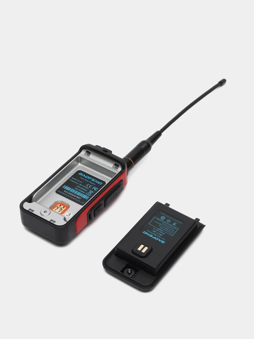 Красный рация Baofeng UV-16 Pro радиостанция портативная с зарядкой от usb Tupe-C