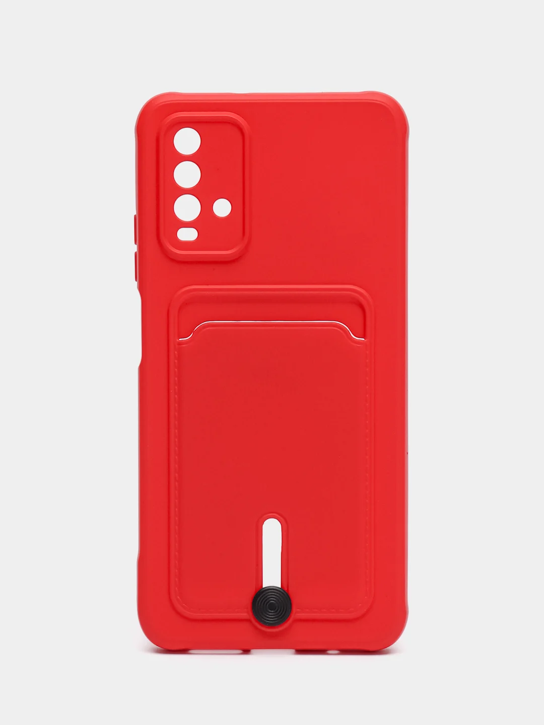 Вишнёвый чехол силиконовый для Xiaomi Redmi 9T (Редми 9Т), с защитой камеры