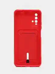 Вишнёвый чехол силиконовый для Xiaomi Redmi 9T (Редми 9Т), с защитой камеры