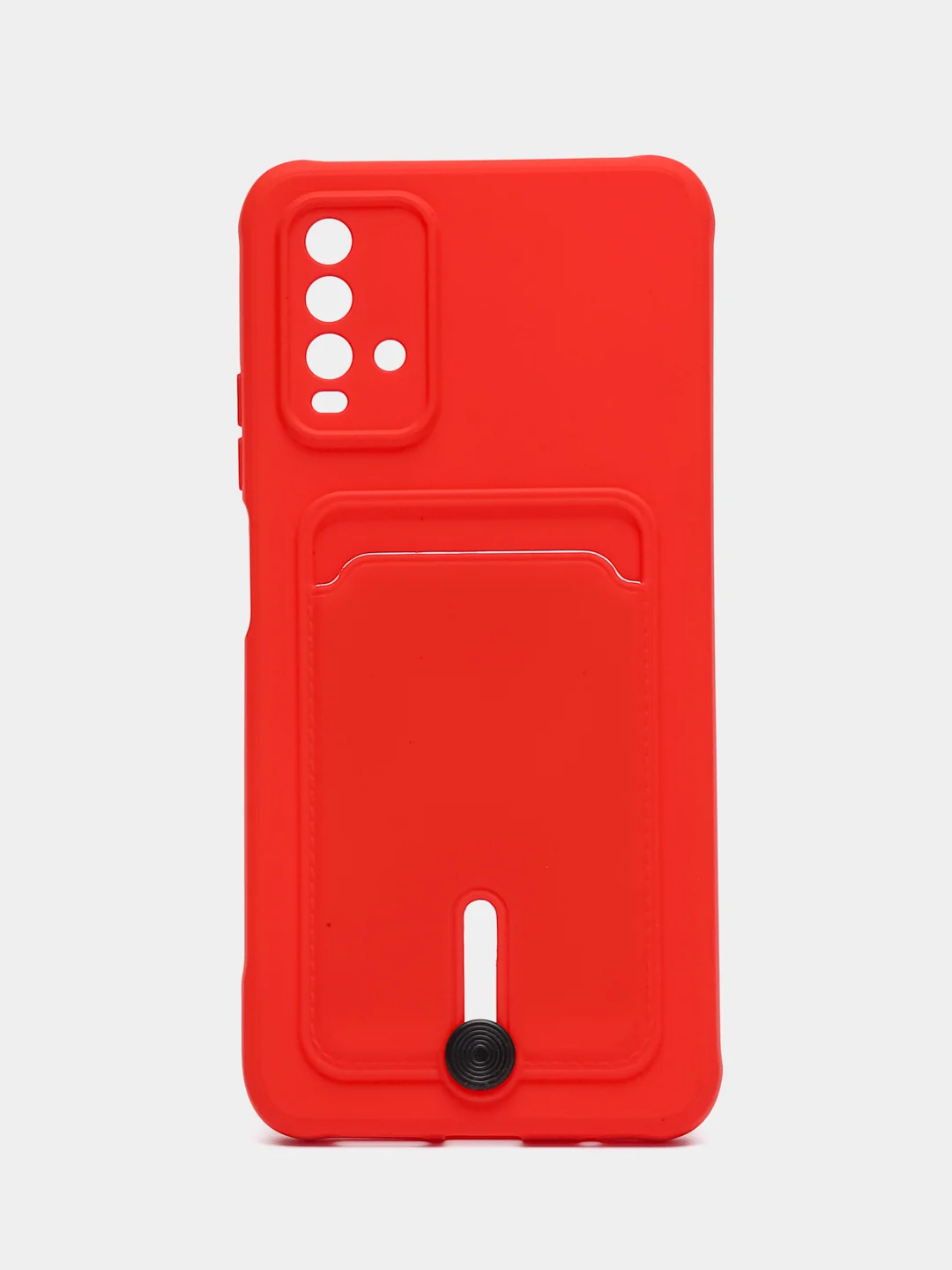 Красный чехол силиконовый для Xiaomi Redmi 9T (Редми 9Т), с защитой камеры