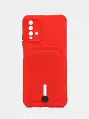 Красный чехол силиконовый для Xiaomi Redmi 9T (Редми 9Т), с защитой камеры