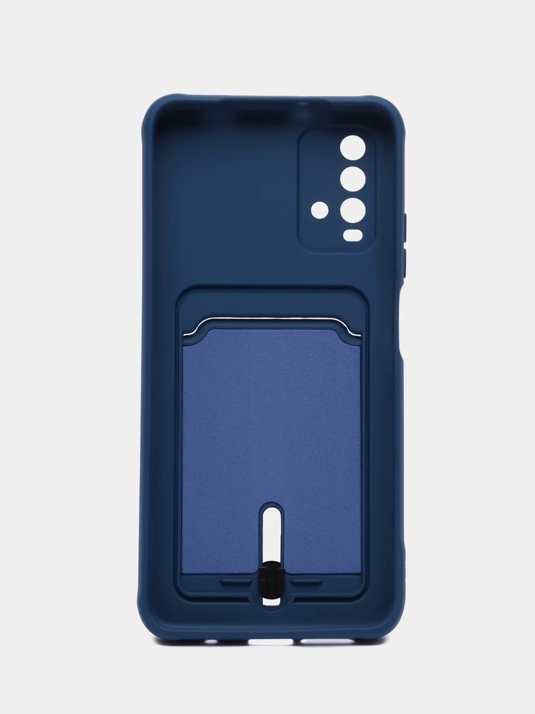 Синий чехол силиконовый для Xiaomi Redmi 9T (Редми 9Т), с защитой камеры