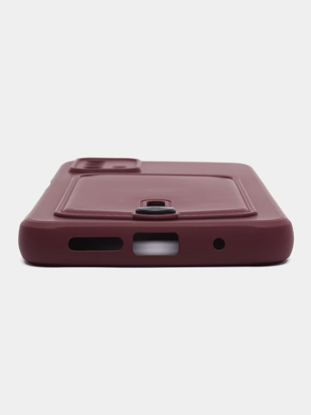Тёмно-бордовый чехол силиконовый для Xiaomi Redmi 9T (Редми 9Т), с защитой камеры