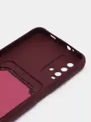 Тёмно-бордовый чехол силиконовый для Xiaomi Redmi 9T (Редми 9Т), с защитой камеры