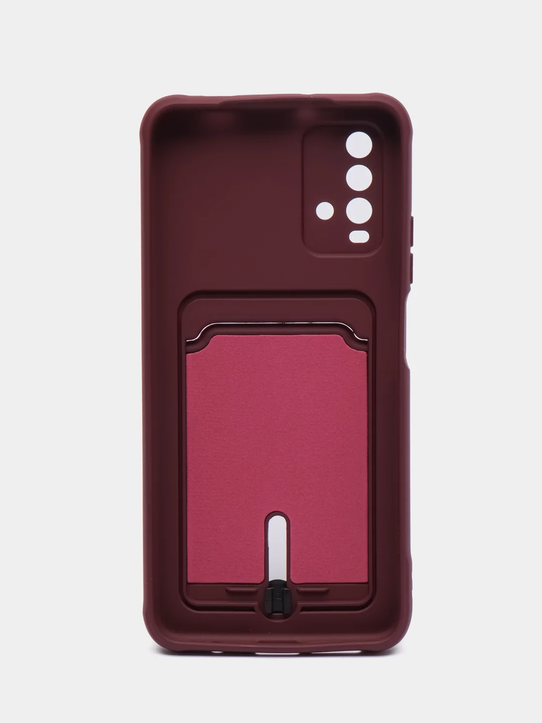Тёмно-бордовый чехол силиконовый для Xiaomi Redmi 9T (Редми 9Т), с защитой камеры