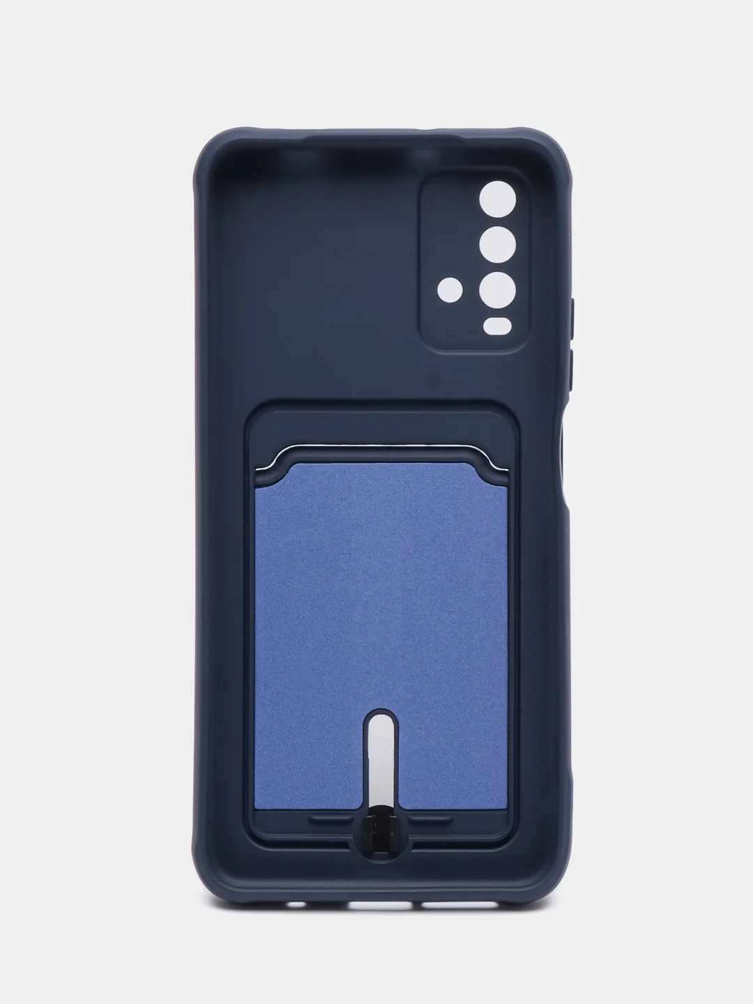 Темно-синий чехол силиконовый для Xiaomi Redmi 9T (Редми 9Т), с защитой камеры
