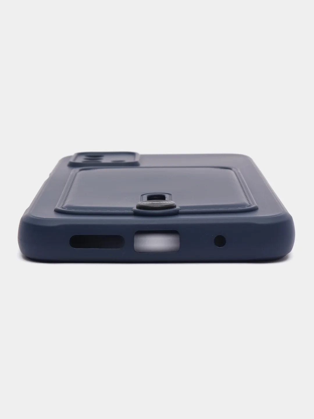 Темно-синий чехол силиконовый для Xiaomi Redmi 9T (Редми 9Т), с защитой камеры