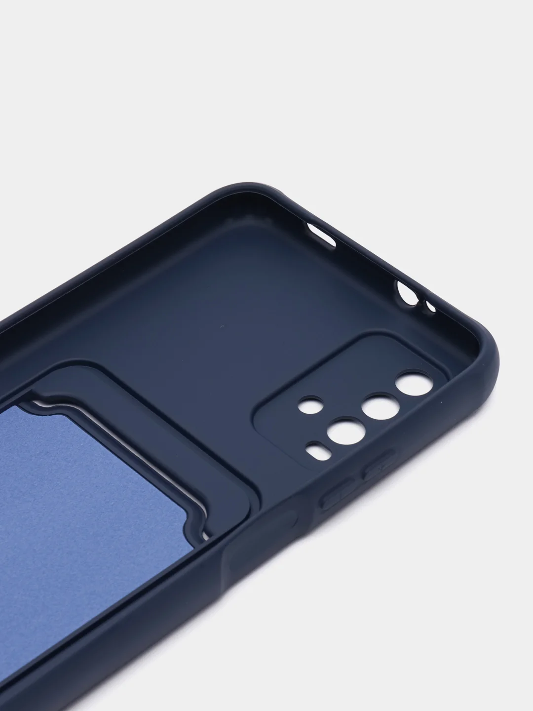 Темно-синий чехол силиконовый для Xiaomi Redmi 9T (Редми 9Т), с защитой камеры