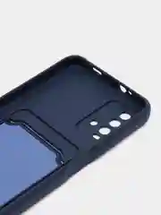 Темно-синий чехол силиконовый для Xiaomi Redmi 9T (Редми 9Т), с защитой камеры