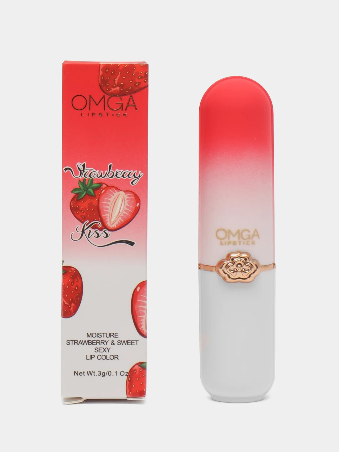 Алый увлажняющий бальзам для губ "OMG Peach Kiss"подарок на новый год