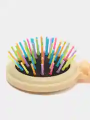 Бежевый расческа для волос, массажная, с зеркалом, складная