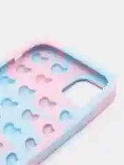 Голубой чехол для iPhone 11, серия Pop it, антистресс