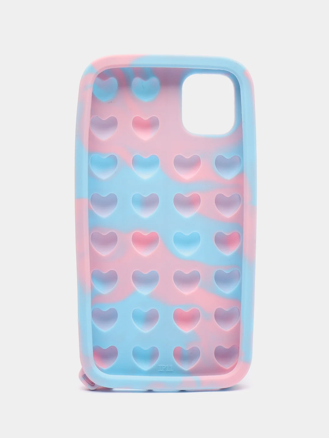 Голубой чехол для iPhone 11, серия Pop it, антистресс