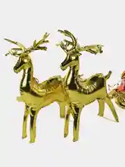 Разноцветный воздушный шар Олень с санями, ходячие фигуры