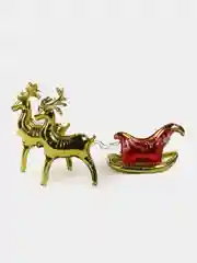 Разноцветный воздушный шар Олень с санями, ходячие фигуры