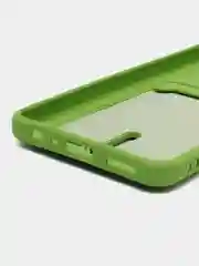 Лайм силиконовый чехол для Realme C55 (Реалми С55), с карманом для карт, прозрачный