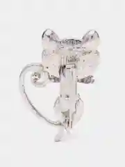 Розовый брошь с опаловым камнем "Кошка"