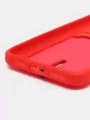Красный силиконовый чехол для Xiaomi Redmi Note 7 (Сяоми Нот 7), с карманом для карт