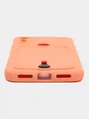 Пастельно-коралловый силиконовый чехол для Xiaomi Redmi Note 7 (Сяоми Нот 7), с карманом для карт