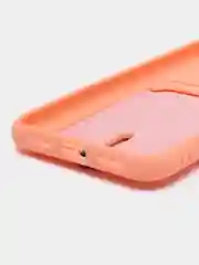 Пастельно-коралловый силиконовый чехол для Xiaomi Redmi Note 7 (Сяоми Нот 7), с карманом для карт