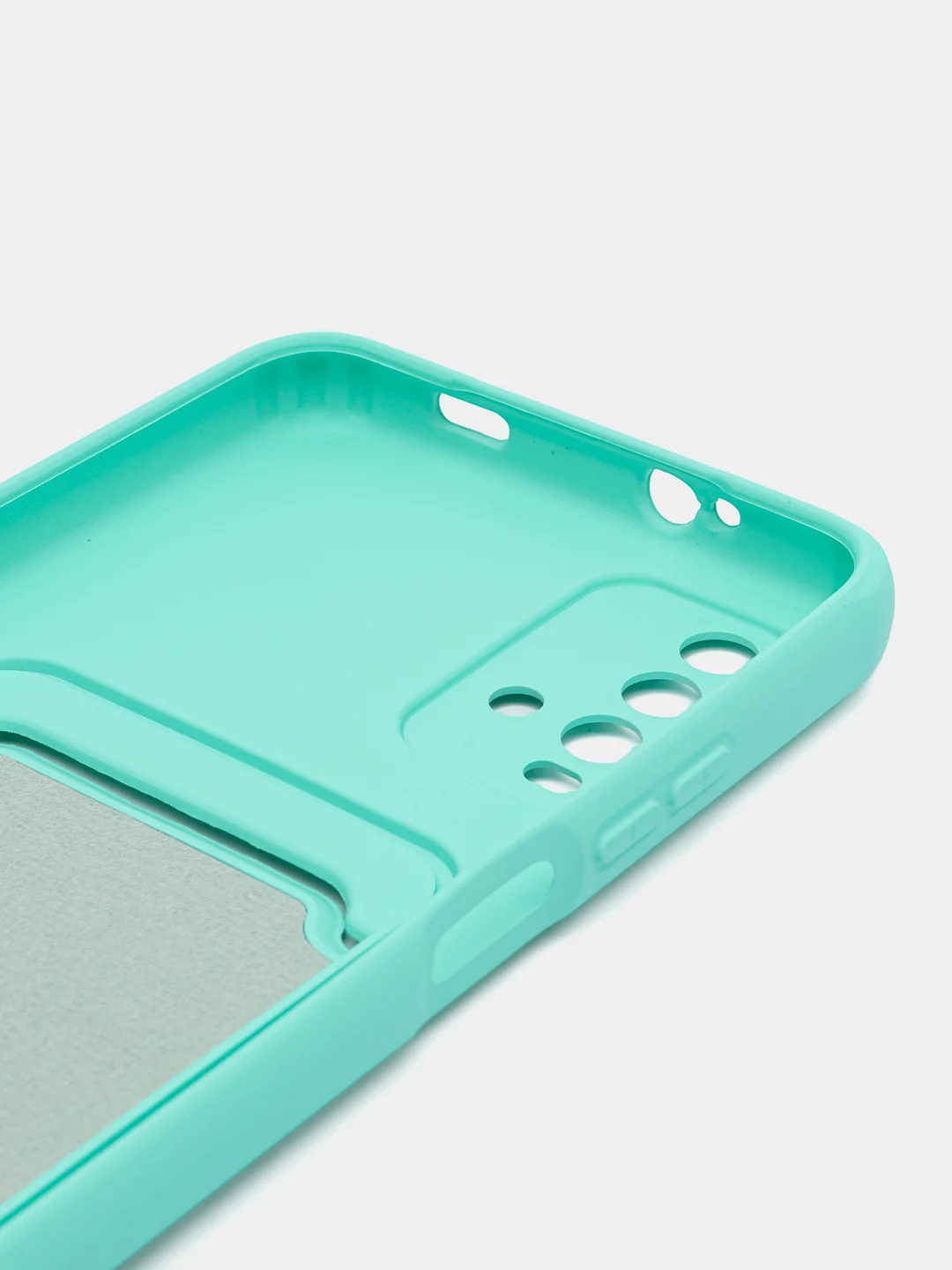 Мятный чехол силиконовый для Xiaomi Redmi 9T (Редми 9Т), с защитой камеры
