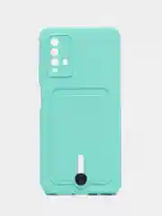 Мятный чехол силиконовый для Xiaomi Redmi 9T (Редми 9Т), с защитой камеры