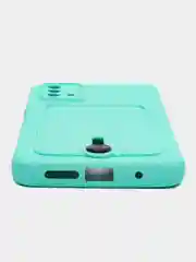 Мятный чехол силиконовый для Xiaomi Redmi 9T (Редми 9Т), с защитой камеры