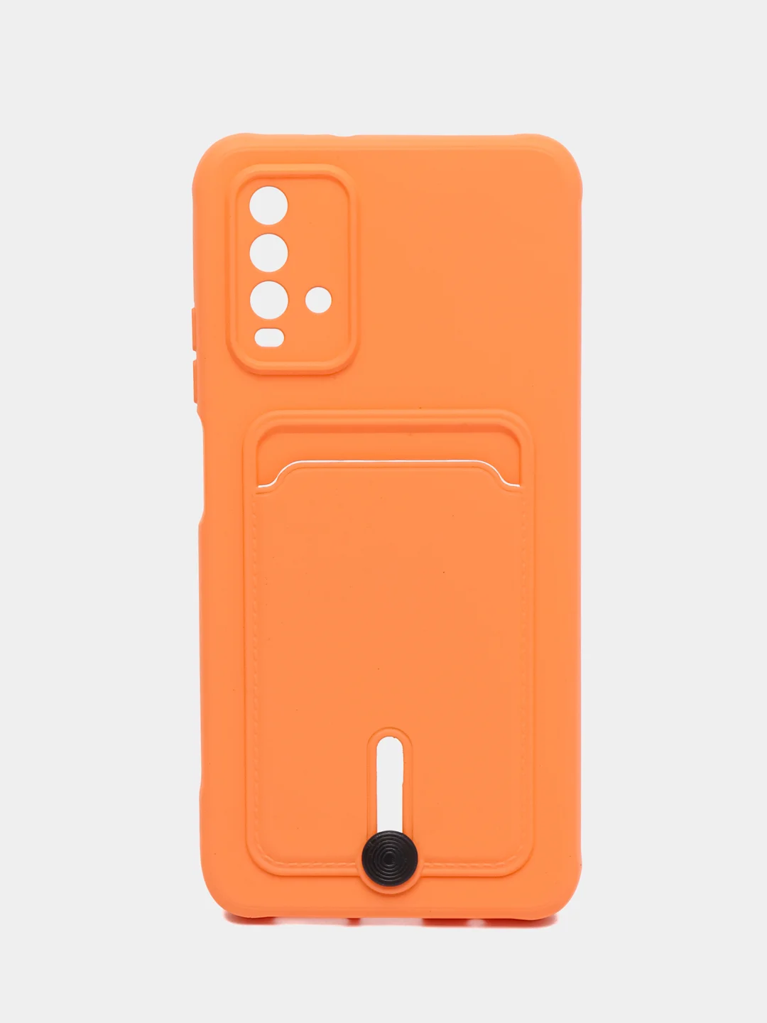 Оранжевый чехол силиконовый для Xiaomi Redmi 9T (Редми 9Т), с защитой камеры
