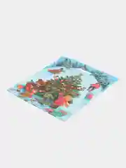 Разноцветный новогодние пакеты, ламинированные, набор, 37 x 46 см