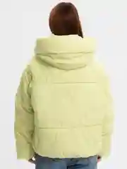 Лимонный оверсайз пуховик женский LaFemme