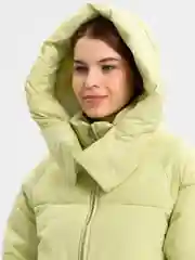 Лимонный оверсайз пуховик женский LaFemme
