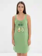Лайм ночная сорочка женская, на бретелях