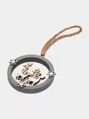 Серый меланж ёлочная игрушка, новогодняя
