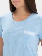 Голубой пижама женская, с шортами