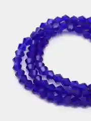 Желтый стеклянные бусины "Биконусы", на нити, 3 мм