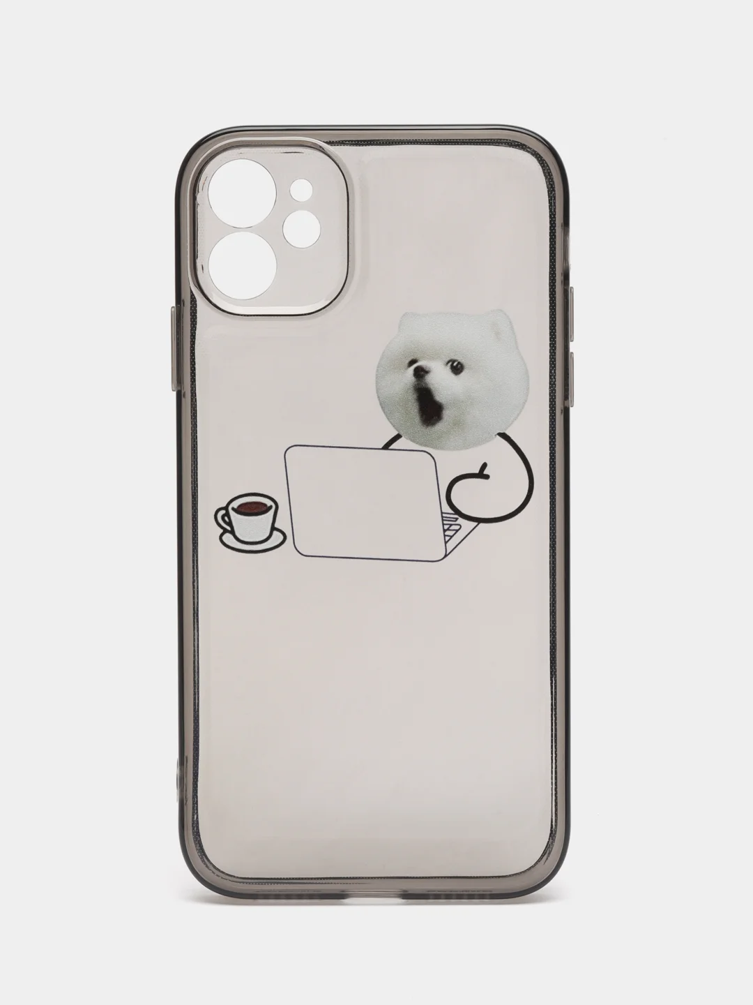 Молочный чехол для iPhone 11, 12, 13, 14, Pro Max с принтом, с защитой камеры, прозрачный айфон