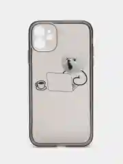 Молочный чехол для iPhone 11, 12, 13, 14, Pro Max с принтом, с защитой камеры, прозрачный айфон