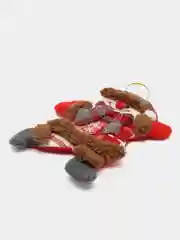 Коралловый новогодние игрушки на елку "Дед Мороз", "Снеговик", "Олень", "Мишка"